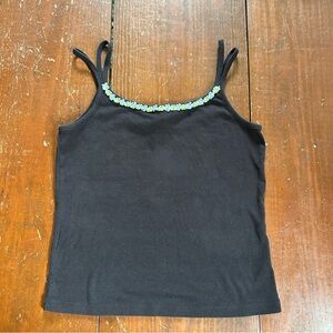 The Limited Black Embellished Sleeveless Camisole